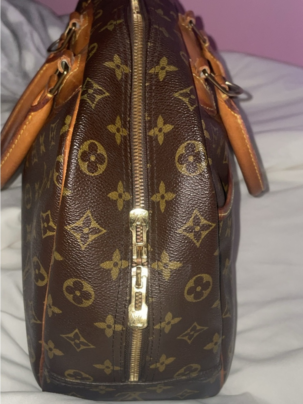Louis Vuitton Monogram Canvas Brown Travel Satchel - Picture 3 of 9